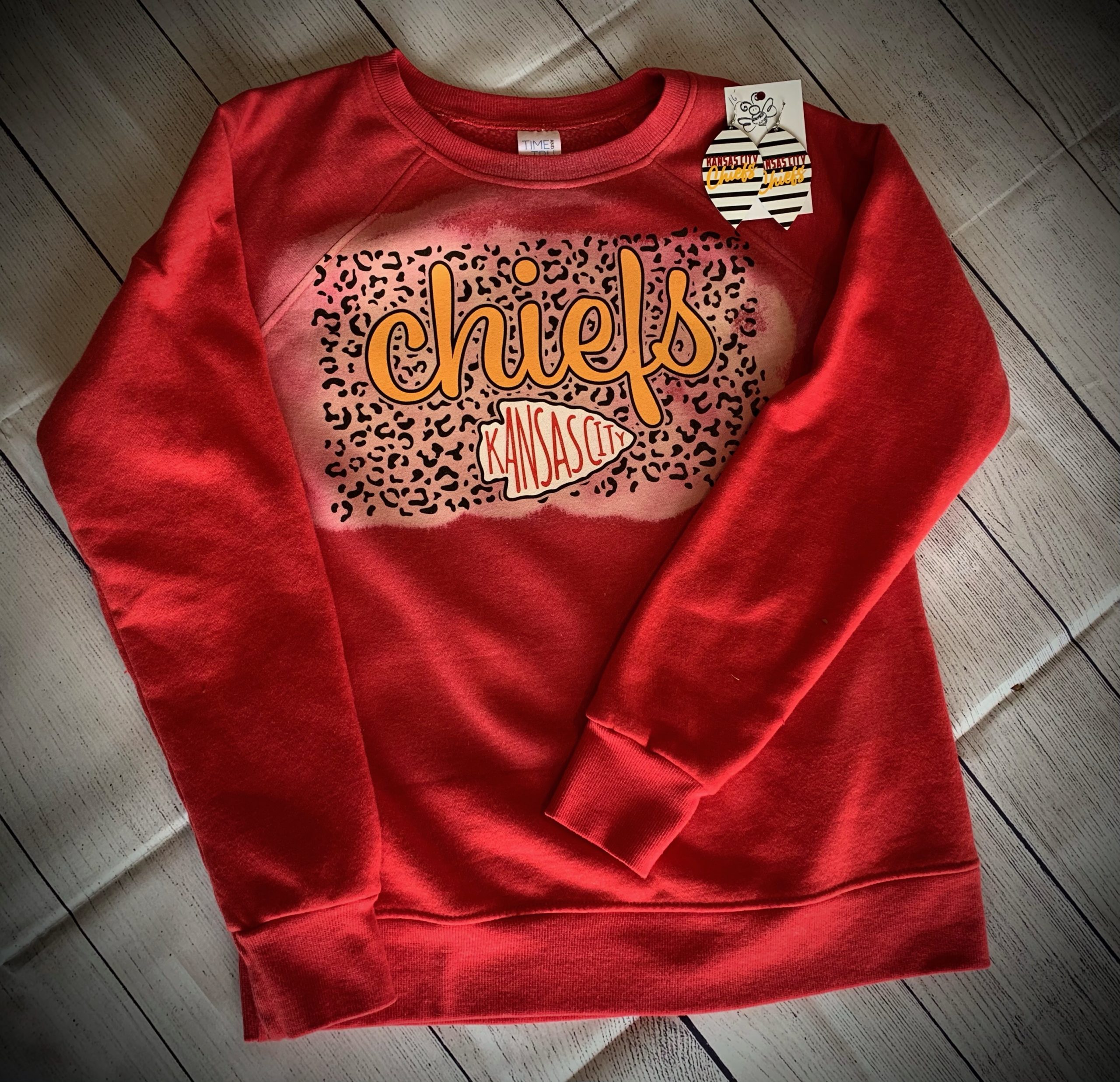 KC chiefs shirt - Kansas City Chiefs shirt - women’s chiefs shirt - leopard  chiefs