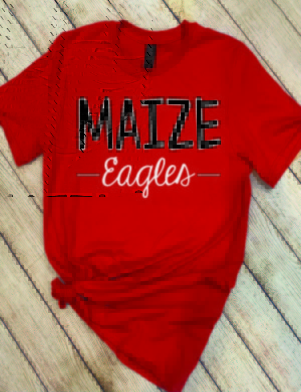 Maize Eagles Mascot Line Tee | Wicked Stitch - Wichita, Kansas